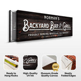 Backyard Bar And Grill Sign II - Tailored Canvases - Flyclothing LLC