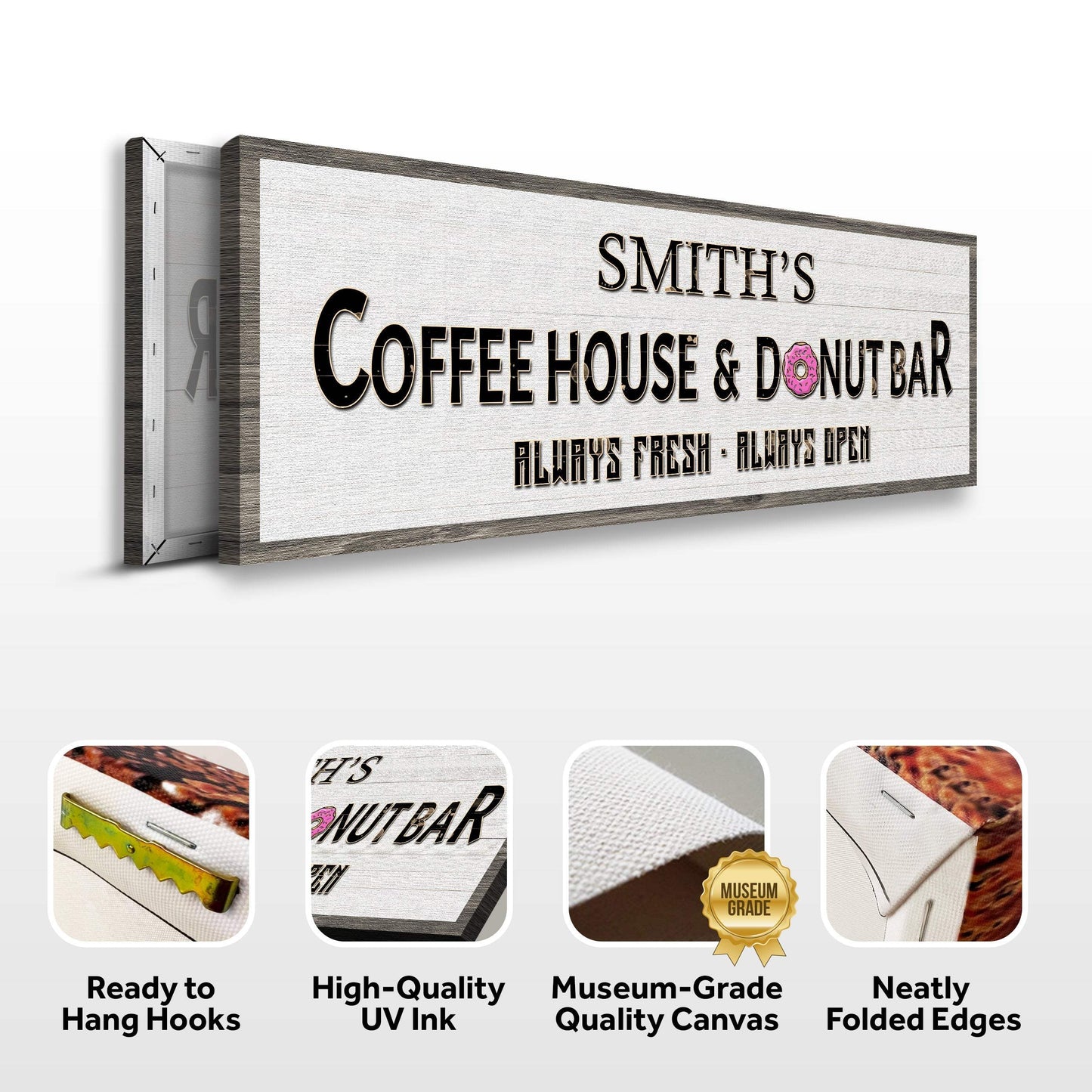 Coffee House And Donut Bar Sign II - Tailored Canvases - Flyclothing LLC