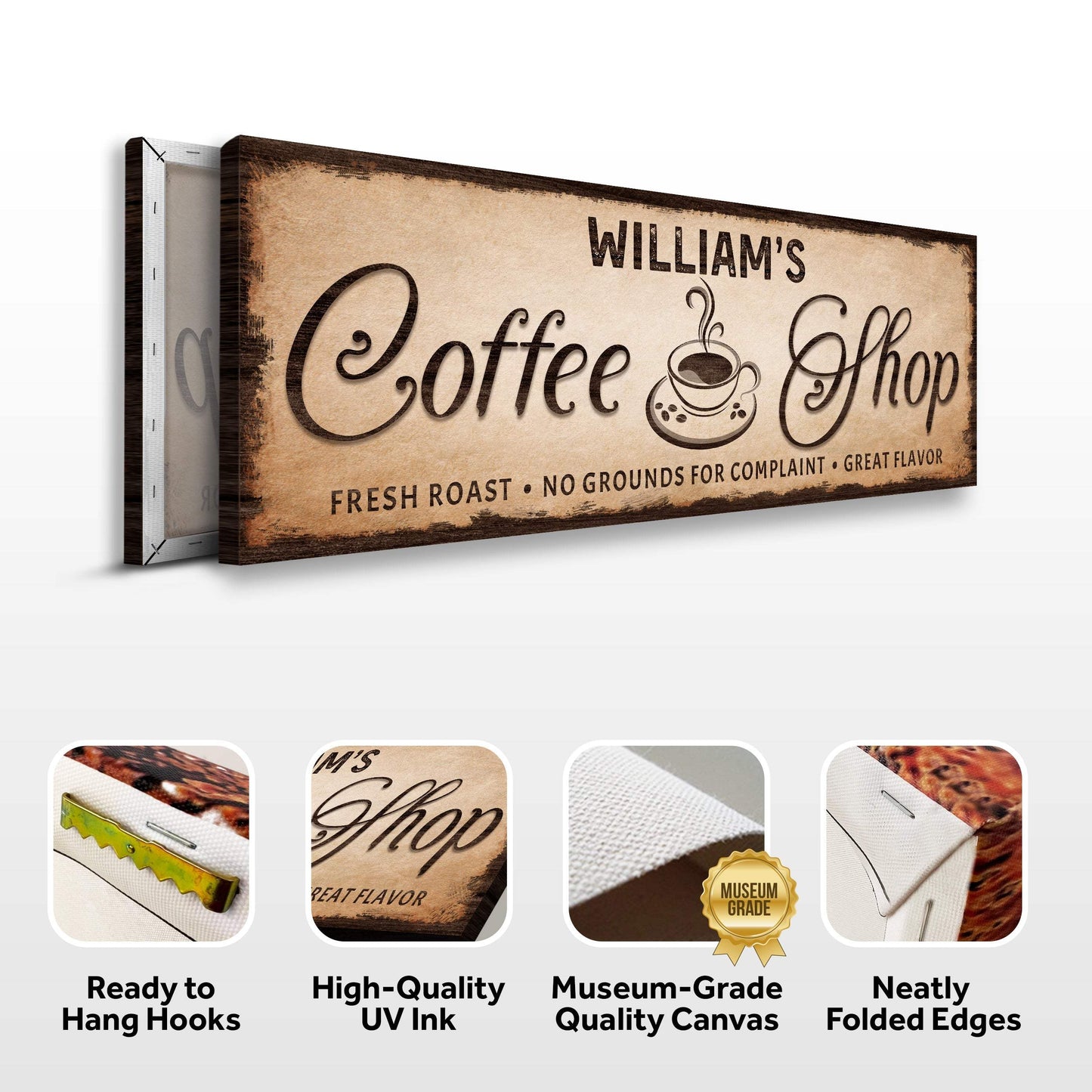 Coffee Shop Sign III - Tailored Canvases - Flyclothing LLC