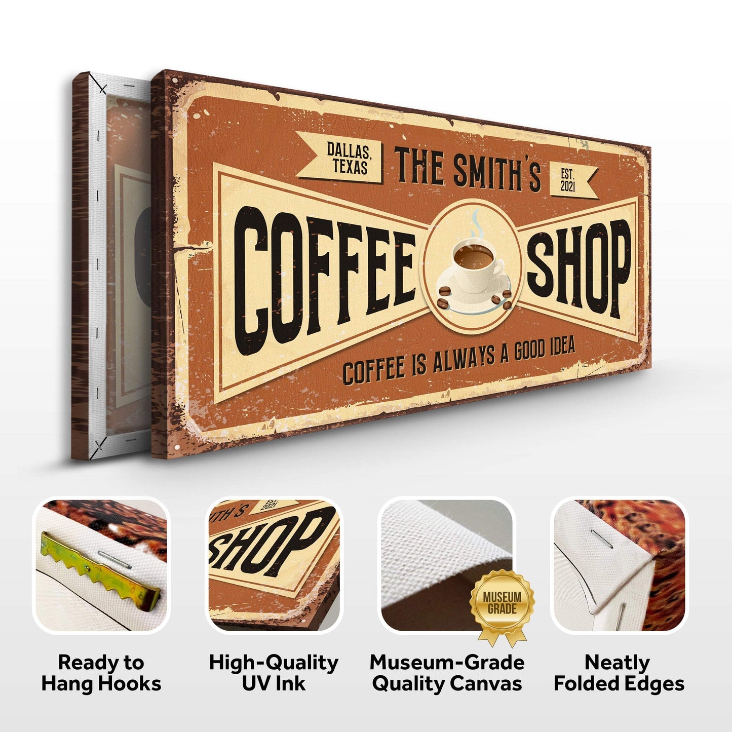 Coffee Shop Sign IV - Tailored Canvases - Flyclothing LLC