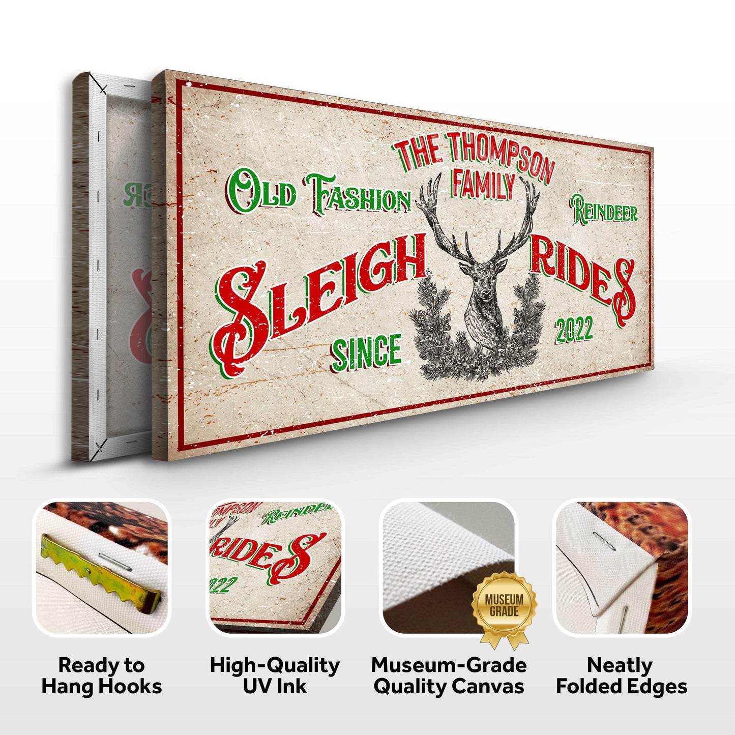 Christmas Reindeer Sign - Tailored Canvases - Flyclothing LLC