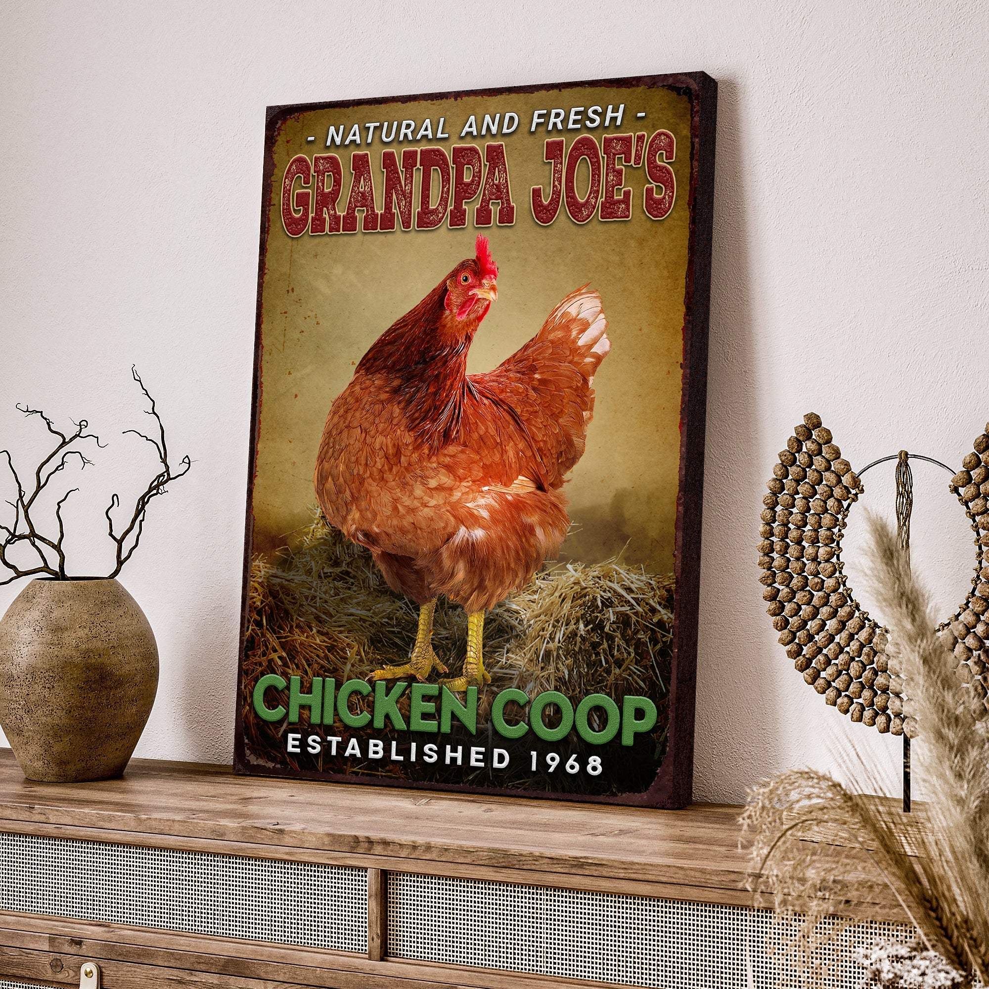 Chicken Coop Natural And Fresh Sign - Tailored Canvases - Flyclothing LLC
