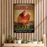 Chicken Coop Natural And Fresh Sign - Tailored Canvases - Flyclothing LLC