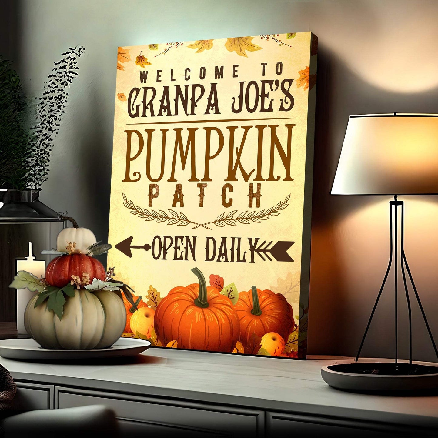 Pumpkin Patch Open Daily Sign - Tailored Canvases - Flyclothing LLC