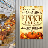 Pumpkin Patch Open Daily Sign - Tailored Canvases - Flyclothing LLC