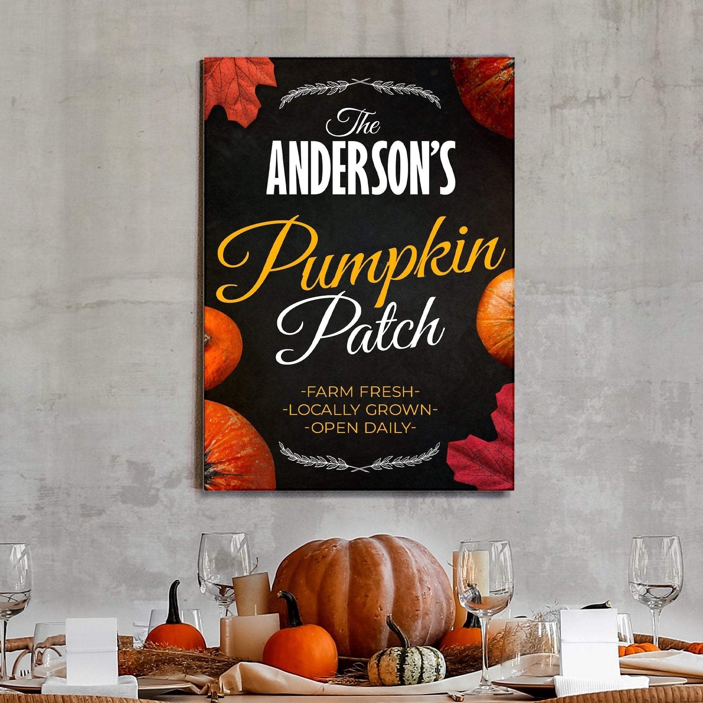 Pumpkin Patch Sign VI - Tailored Canvases - Flyclothing LLC