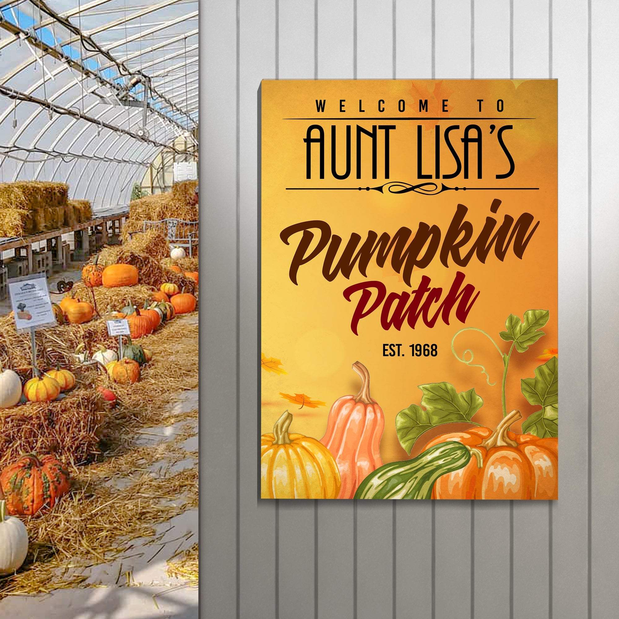 Pumpkin Patch Sign VII - Tailored Canvases - Flyclothing LLC