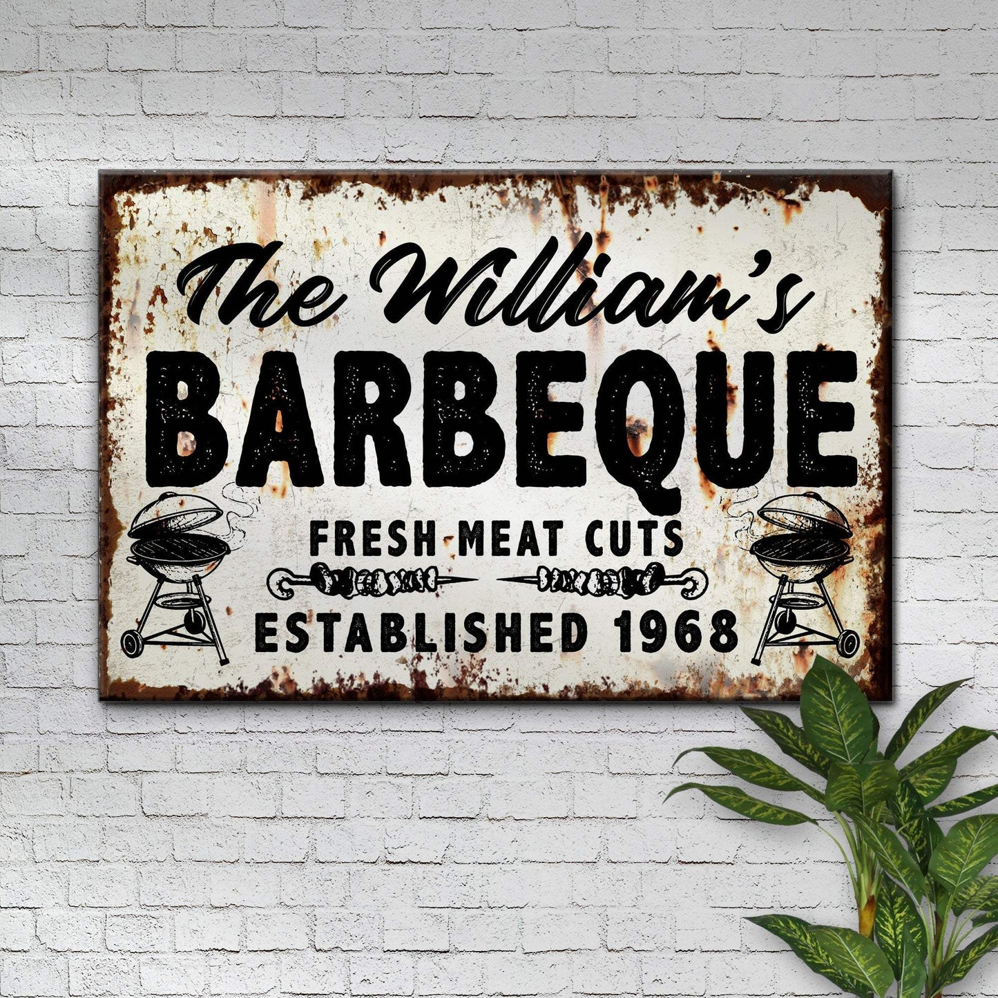 BBQ Sign IV - Tailored Canvases - Flyclothing LLC