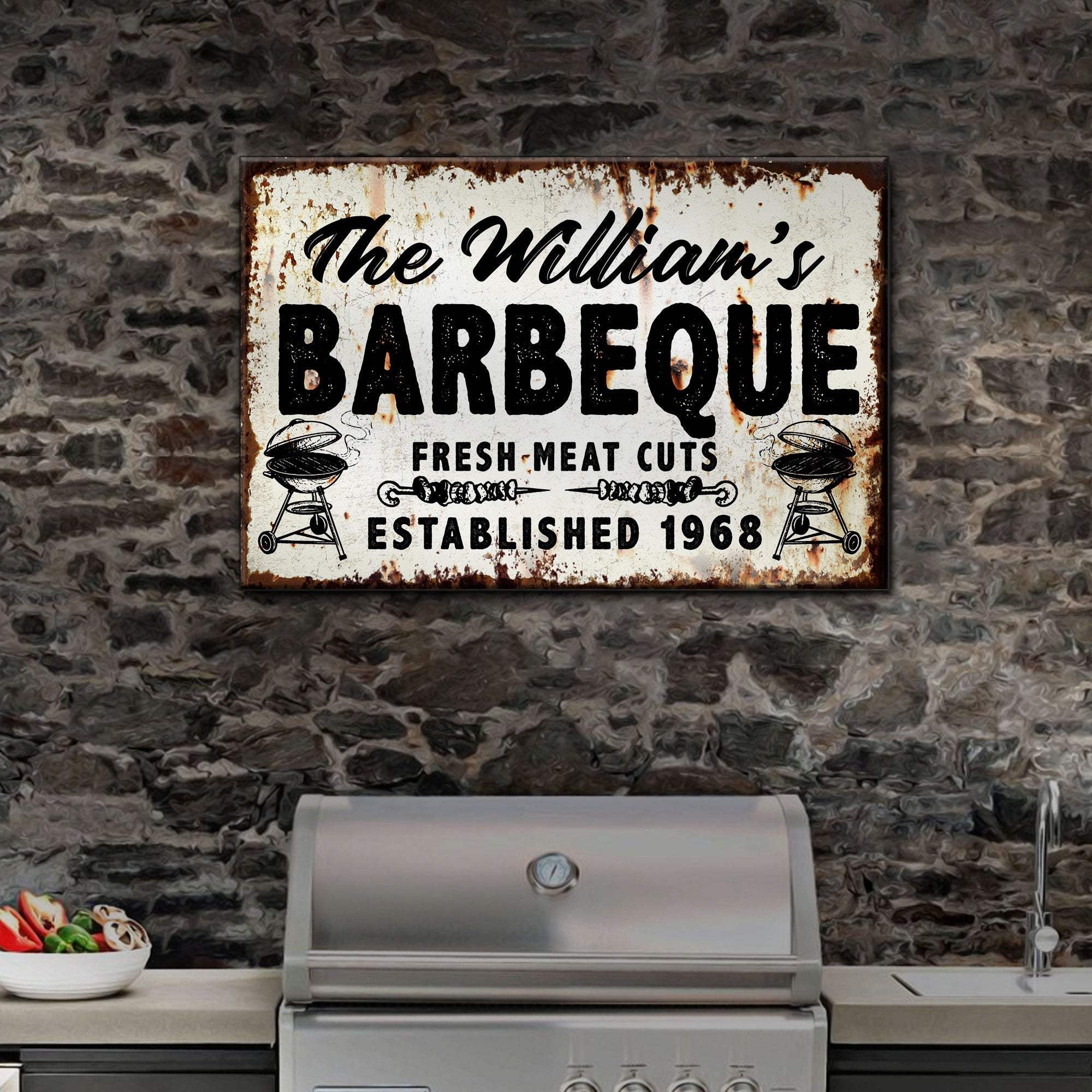 BBQ Sign IV - Tailored Canvases - Flyclothing LLC