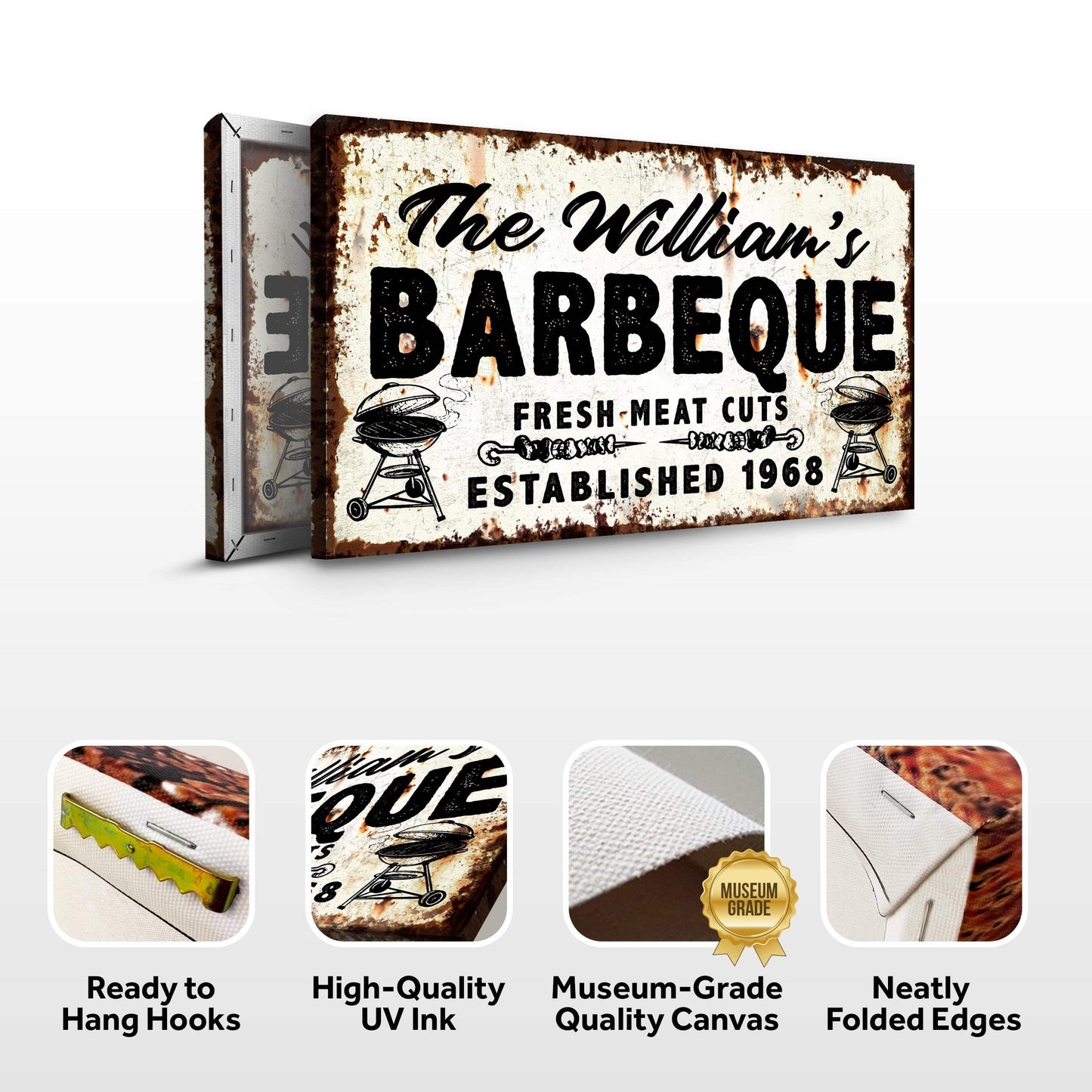 BBQ Sign IV - Tailored Canvases - Flyclothing LLC