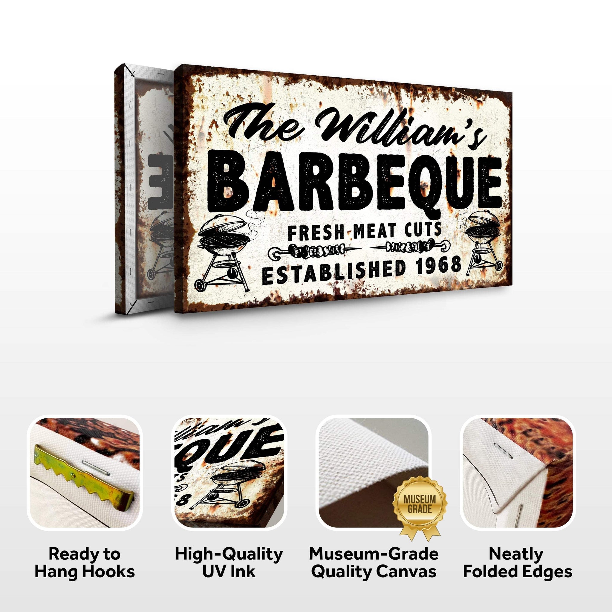 BBQ Sign IV - Tailored Canvases - Flyclothing LLC