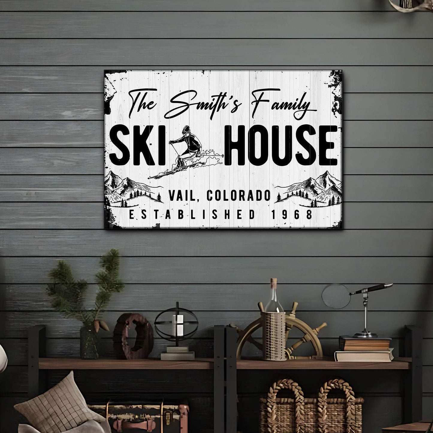 Ski House Sign - Tailored Canvases - Flyclothing LLC