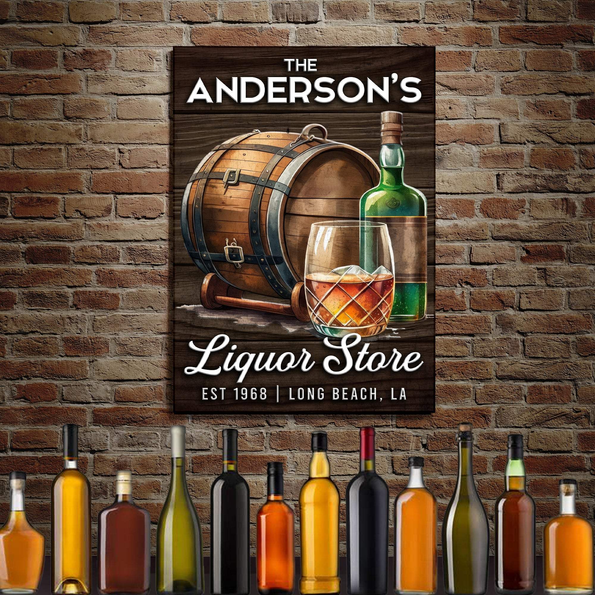 Liquor Store Sign V | Customizable Canvas - Tailored Canvases - Flyclothing LLC