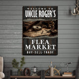 Welcome To Flea Market Sign - Tailored Canvases - Flyclothing LLC