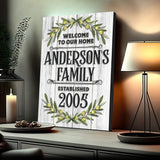 Home Established Sign - Tailored Canvases - Flyclothing LLC