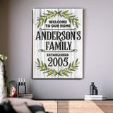 Home Established Sign - Tailored Canvases - Flyclothing LLC