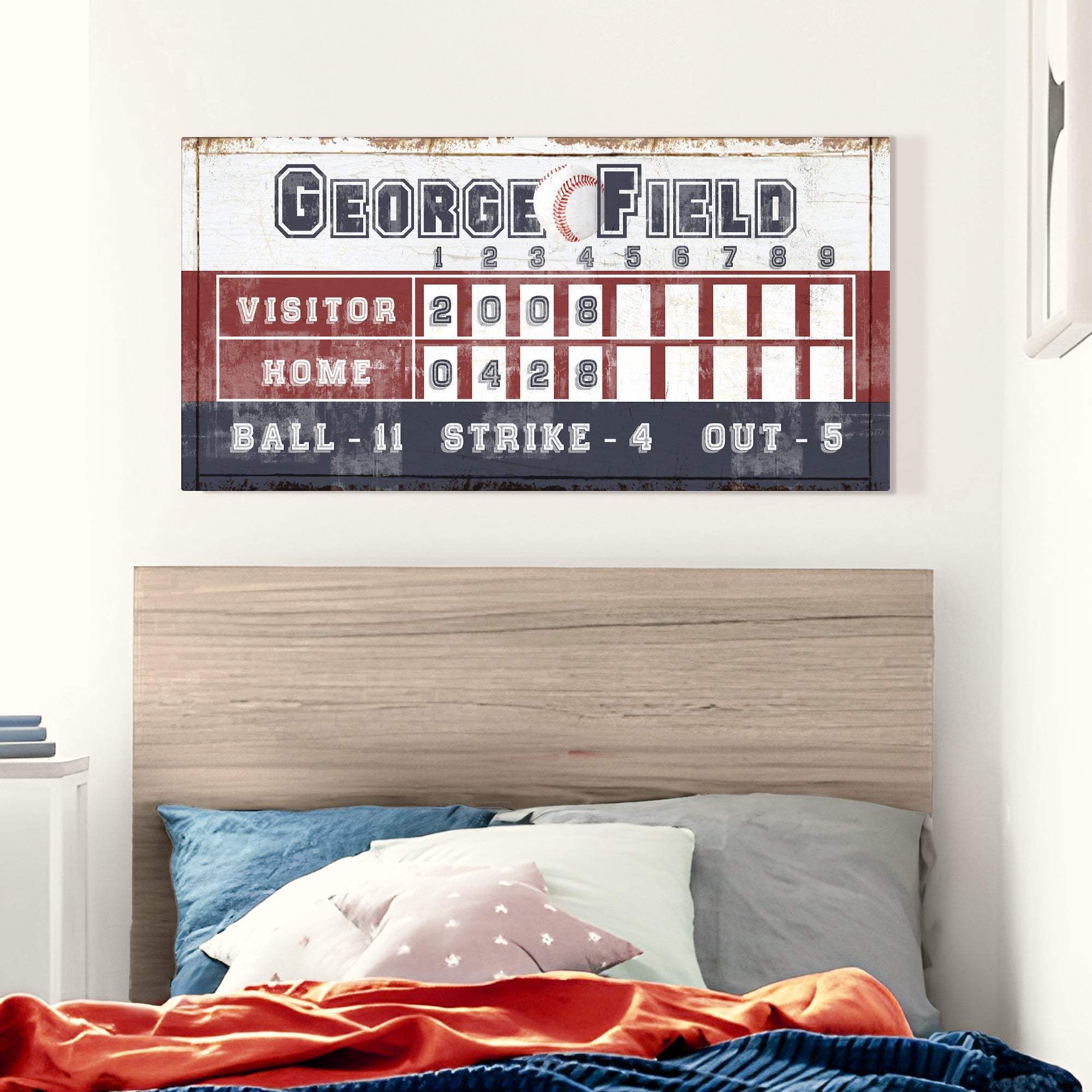 Personalized Baseball Scoreboard Sign - Tailored Canvases - Flyclothing LLC