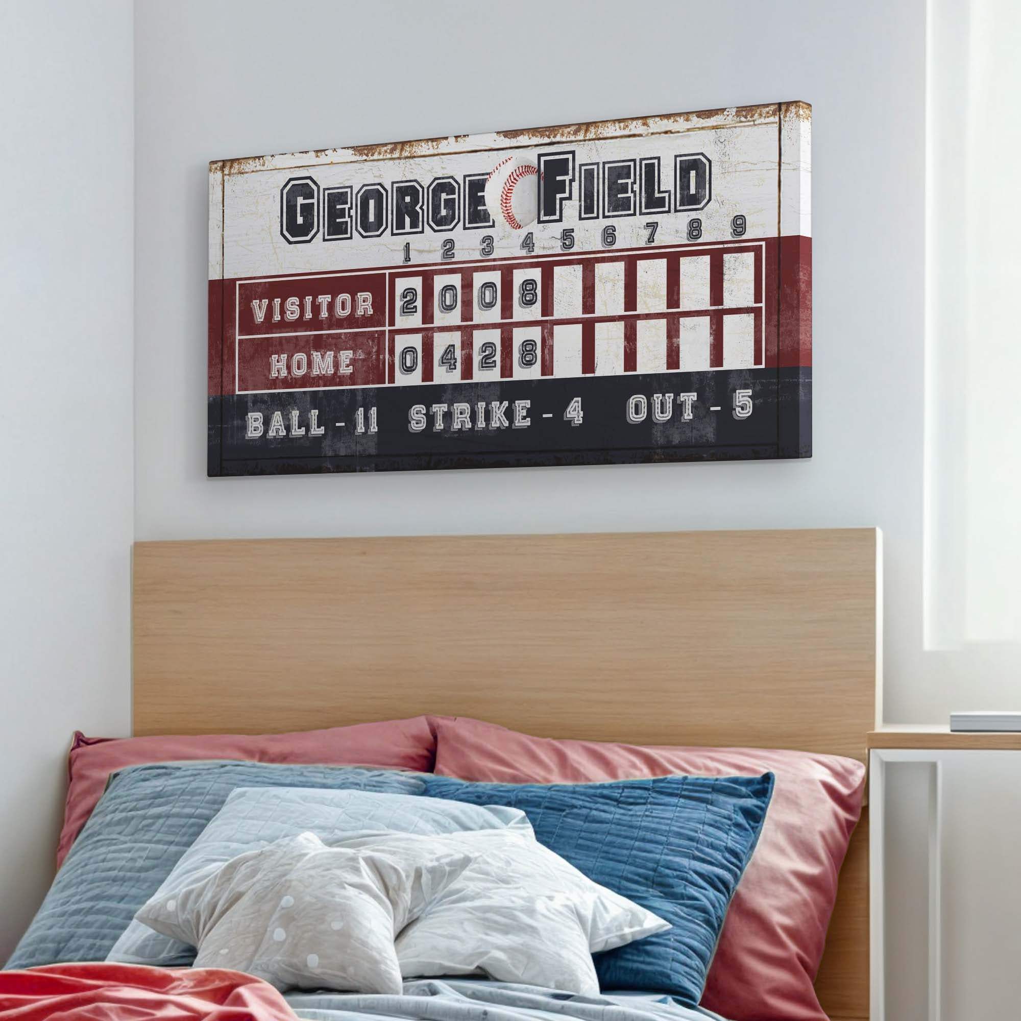 Personalized Baseball Scoreboard Sign - Tailored Canvases - Flyclothing LLC
