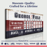 Personalized Baseball Scoreboard Sign - Tailored Canvases - Flyclothing LLC