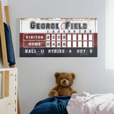Personalized Baseball Scoreboard Sign - Tailored Canvases - Flyclothing LLC