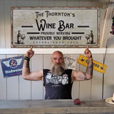 Personalized Wine Bar Sign II - Tailored Canvases - Flyclothing LLC