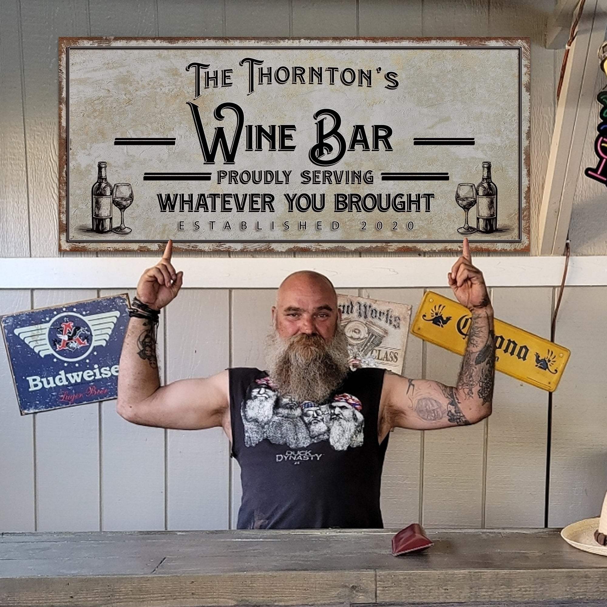 Personalized Wine Bar Sign II - Tailored Canvases - Flyclothing LLC