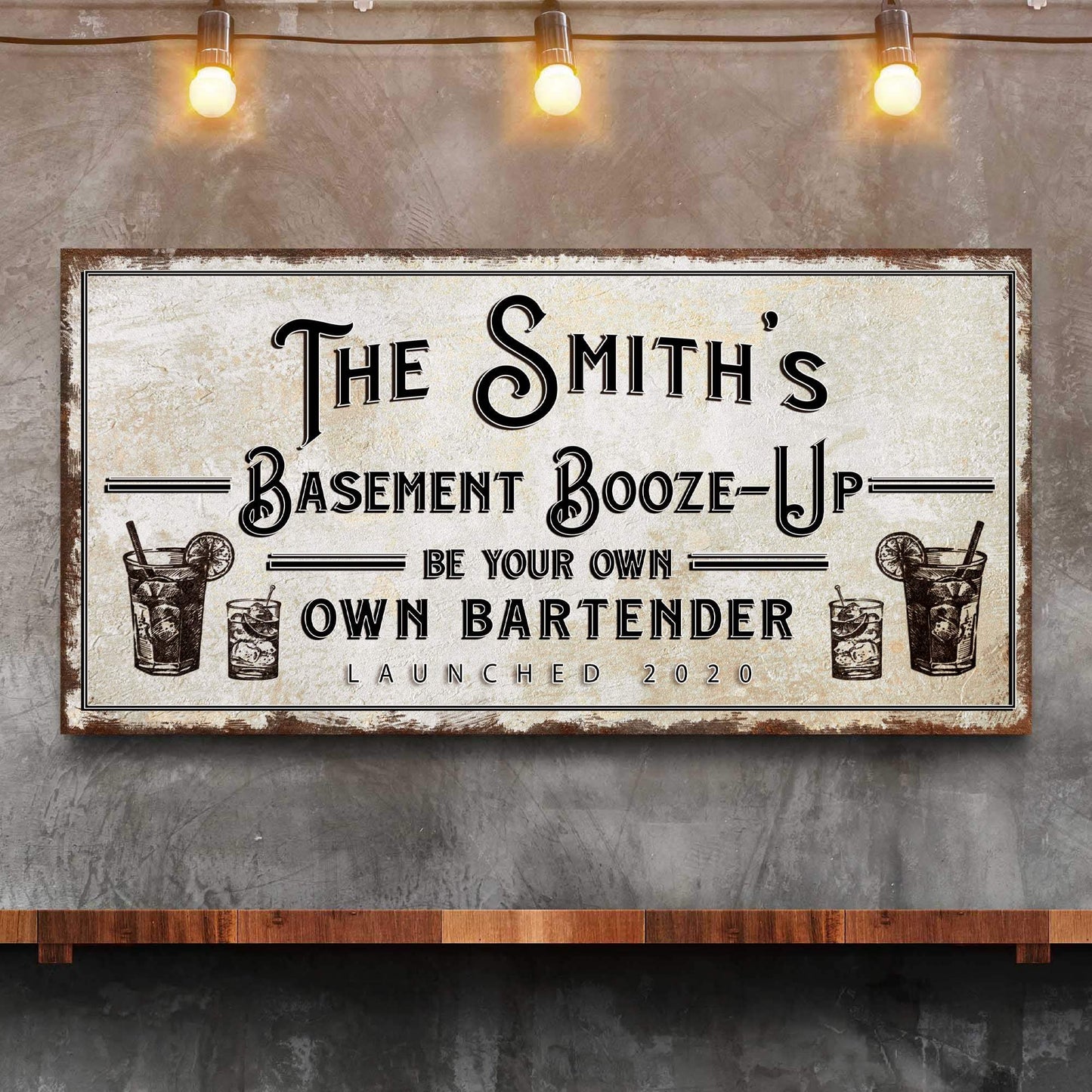Basement Booze Up Sign - Tailored Canvases - Flyclothing LLC