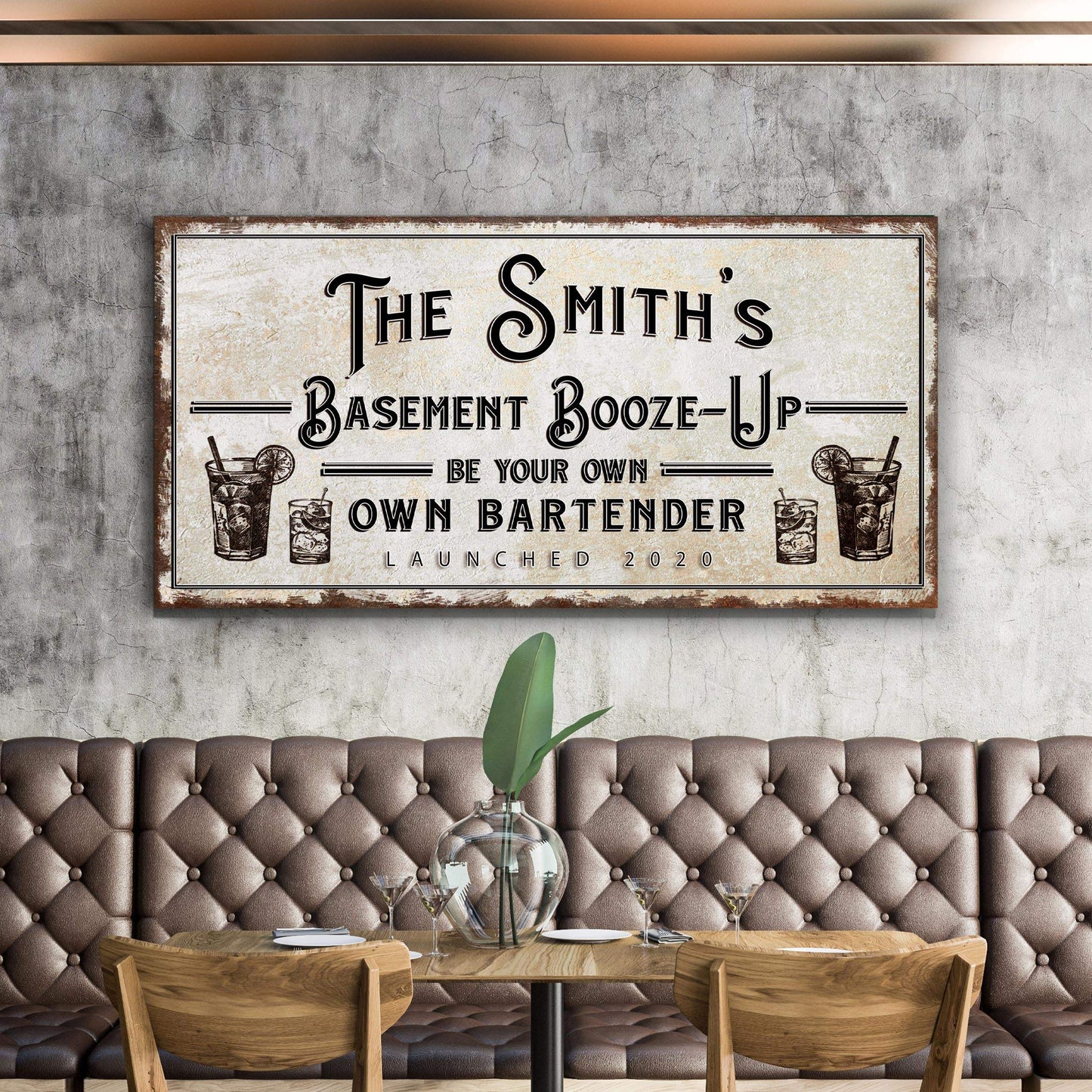 Basement Booze Up Sign - Tailored Canvases - Flyclothing LLC