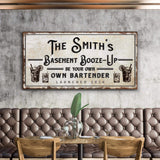 Basement Booze Up Sign - Tailored Canvases - Flyclothing LLC