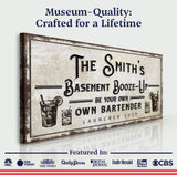 Basement Booze Up Sign - Tailored Canvases - Flyclothing LLC