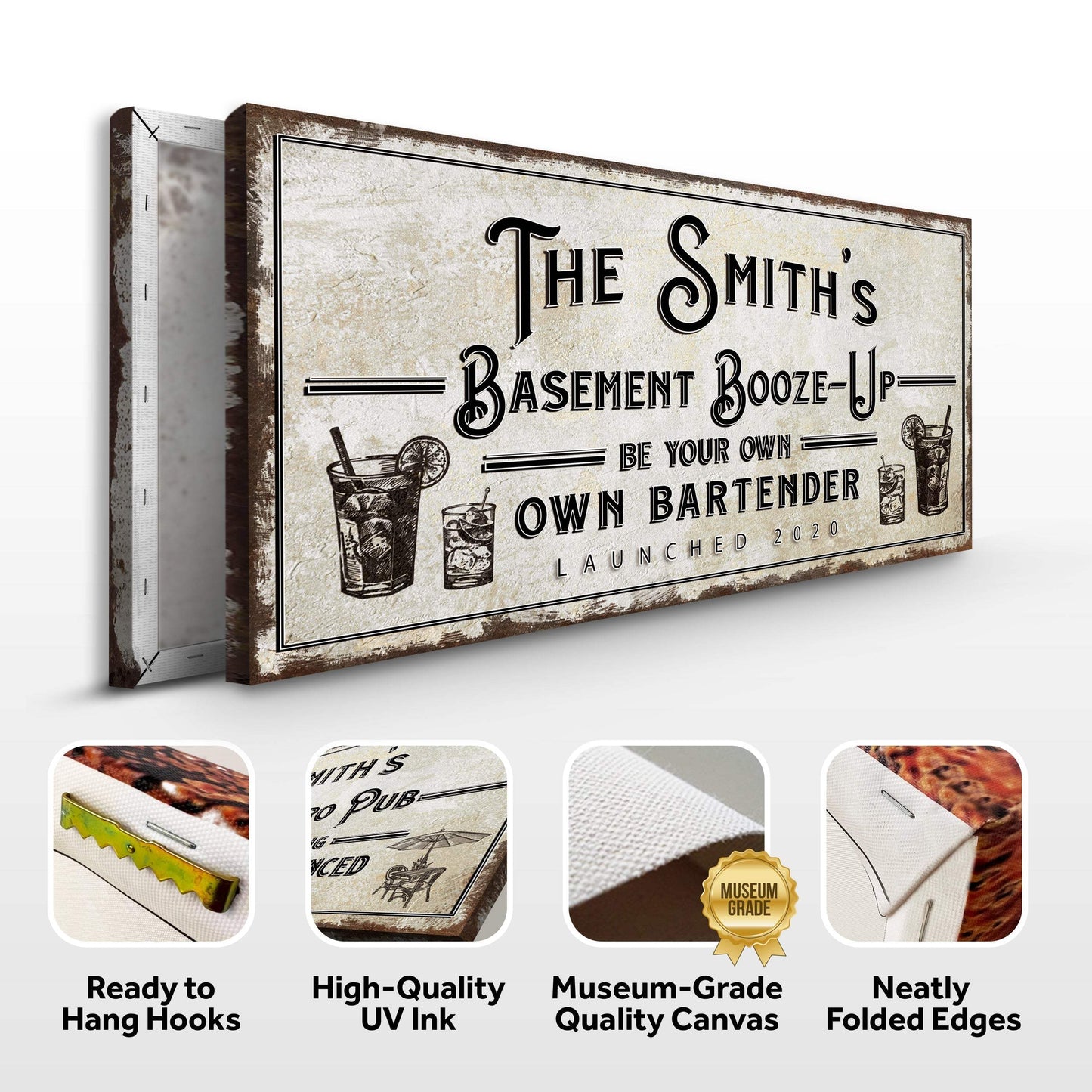 Basement Booze Up Sign - Tailored Canvases - Flyclothing LLC