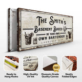 Basement Booze Up Sign - Tailored Canvases - Flyclothing LLC