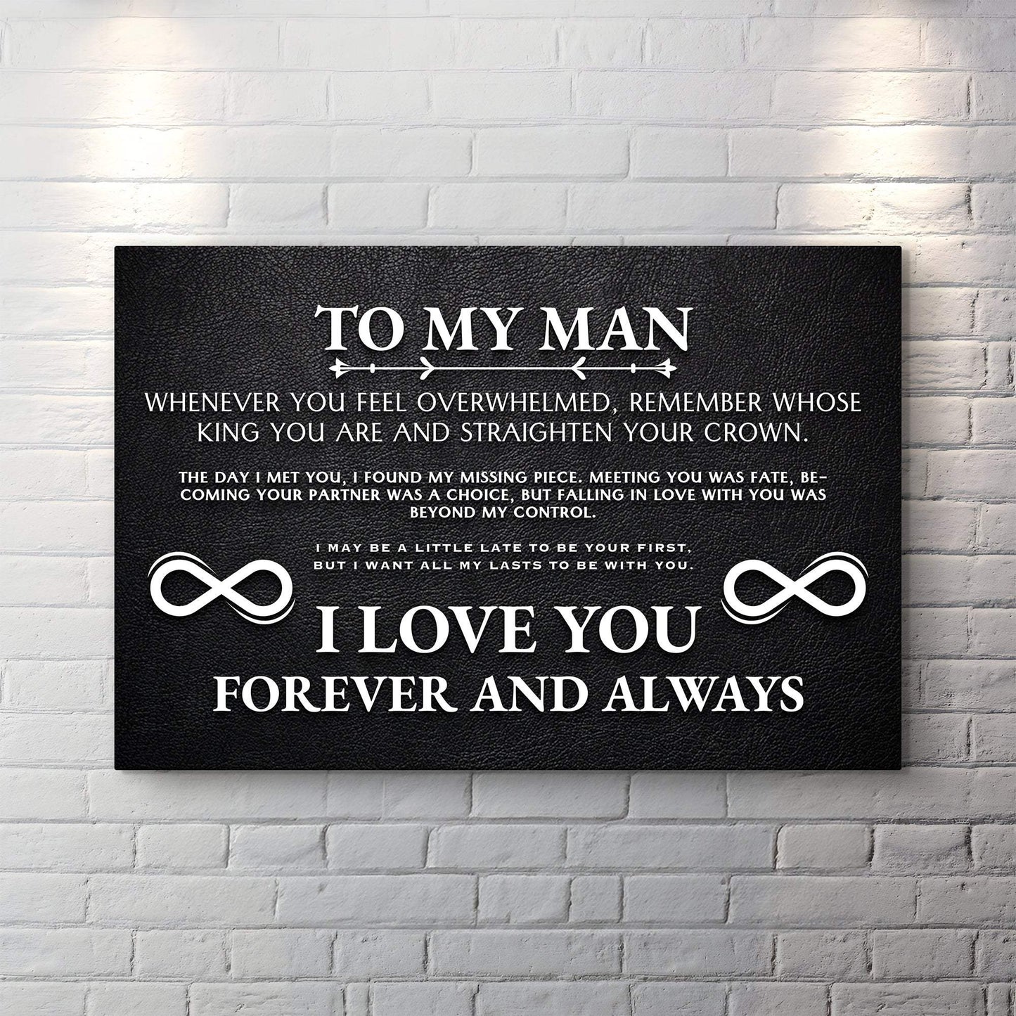 To My Man Father's Day Gift Sign II - Tailored Canvases - Flyclothing LLC