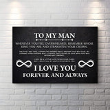 To My Man Father's Day Gift Sign II - Tailored Canvases - Flyclothing LLC
