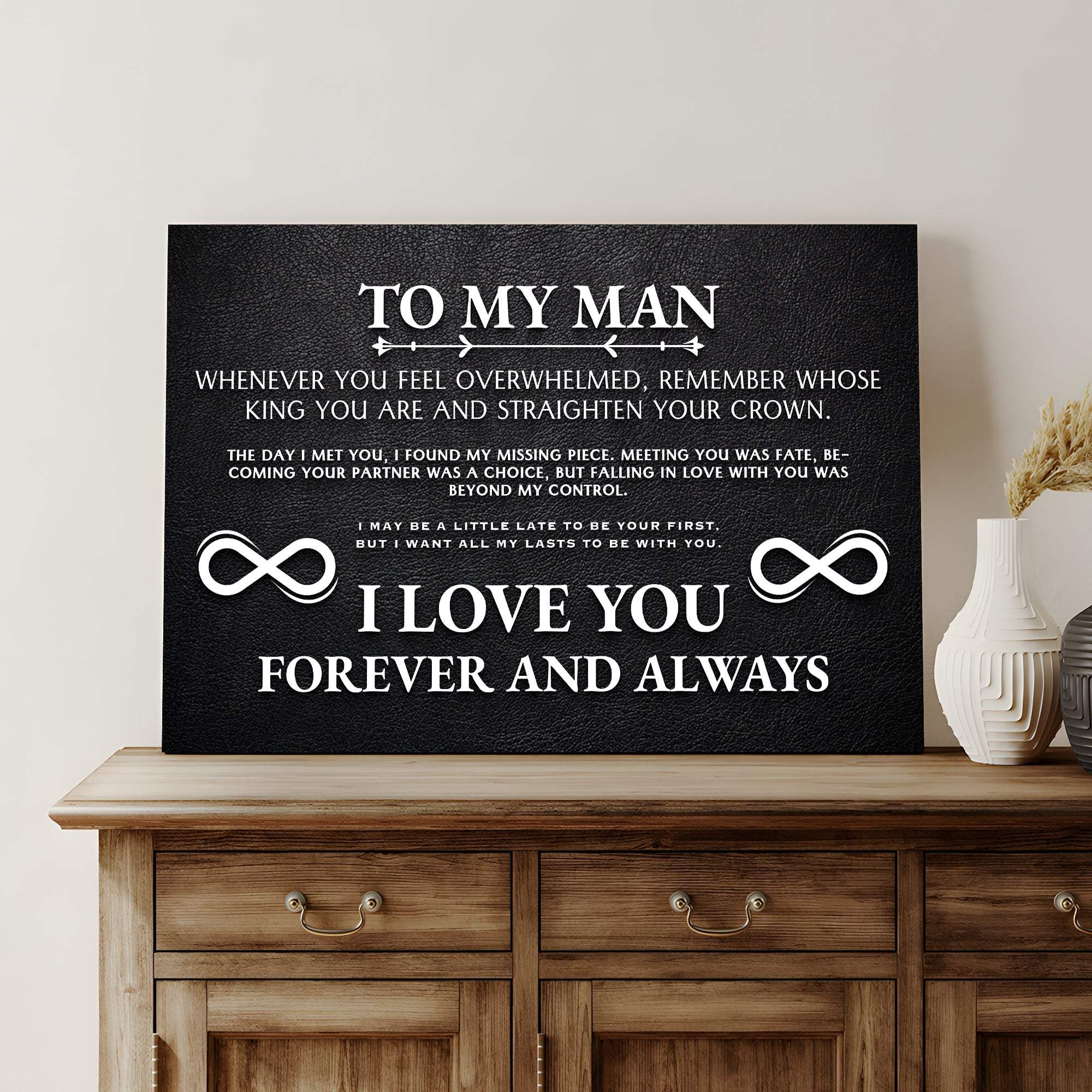 To My Man Father's Day Gift Sign II - Tailored Canvases - Flyclothing LLC