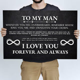 To My Man Father's Day Gift Sign II - Tailored Canvases - Flyclothing LLC