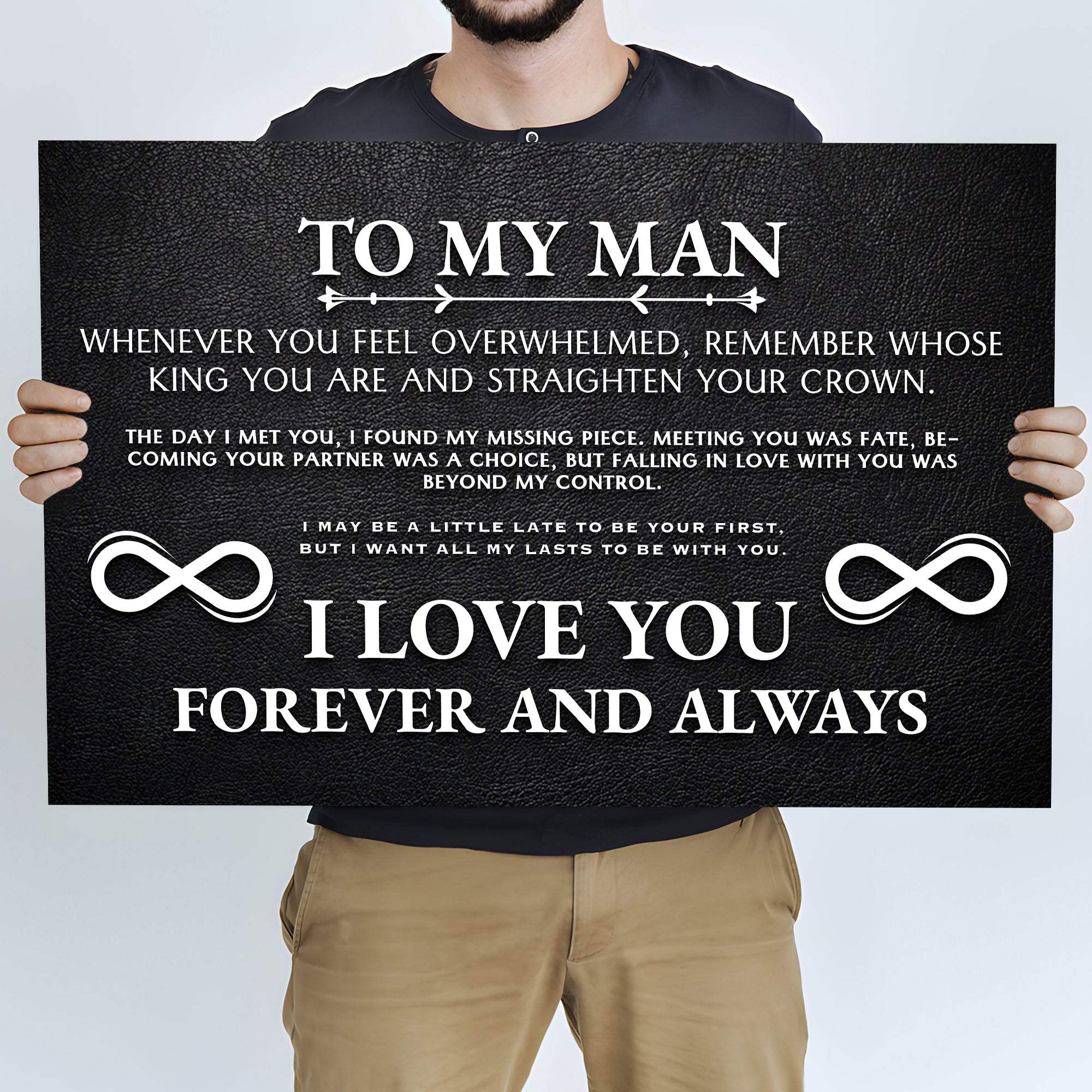 To My Man Father's Day Gift Sign II - Tailored Canvases - Flyclothing LLC