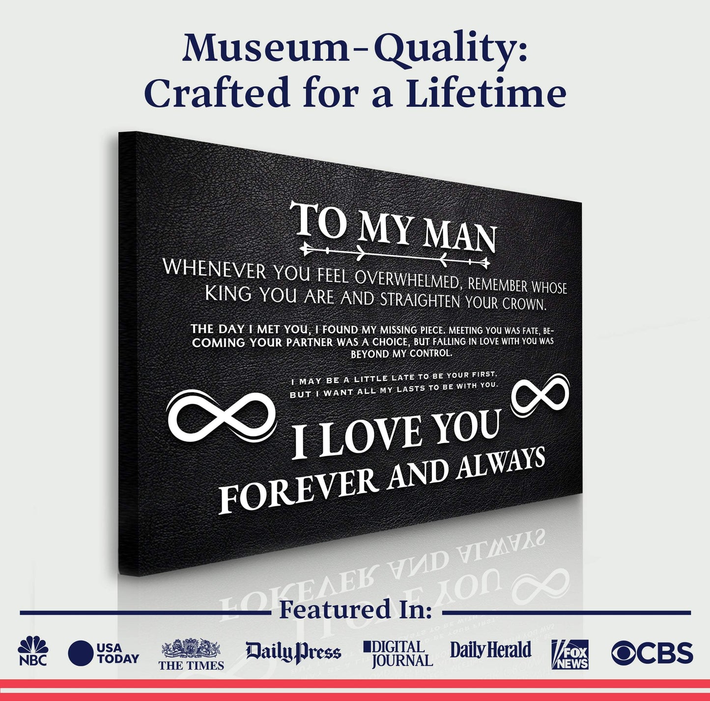 To My Man Father's Day Gift Sign II - Tailored Canvases - Flyclothing LLC