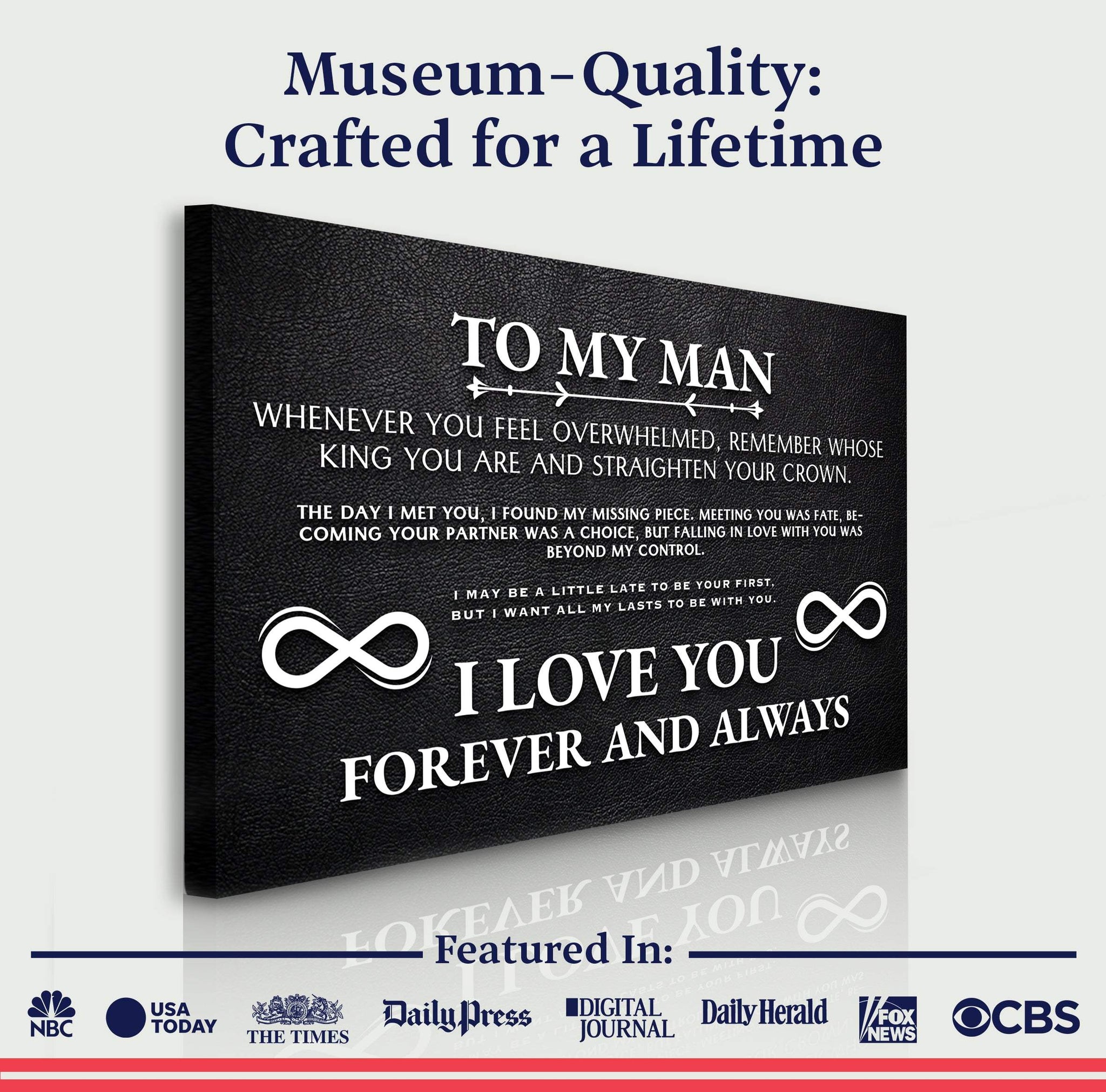 To My Man Father's Day Gift Sign II - Tailored Canvases - Flyclothing LLC