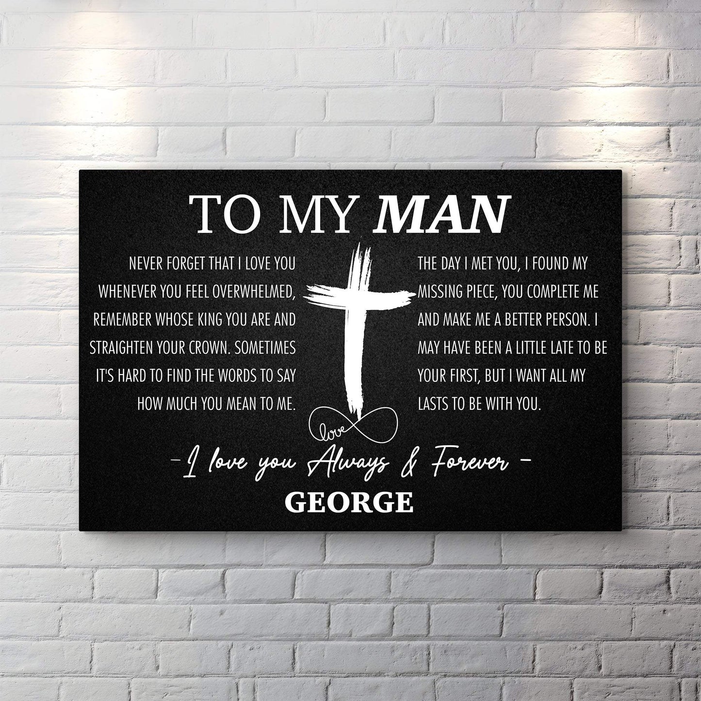 To My Man Father's Day Gift Sign - Tailored Canvases - Flyclothing LLC