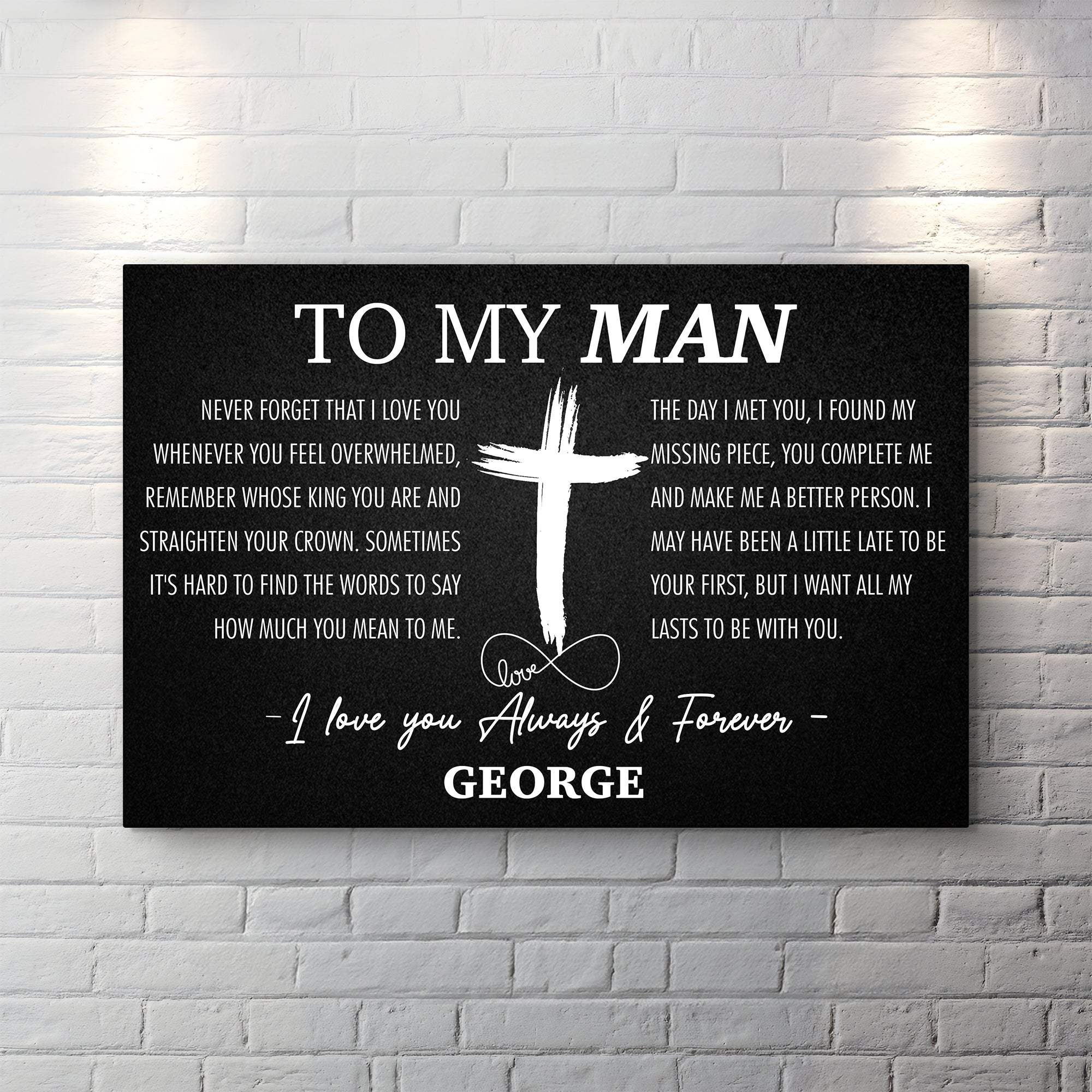 To My Man Father's Day Gift Sign - Tailored Canvases - Flyclothing LLC