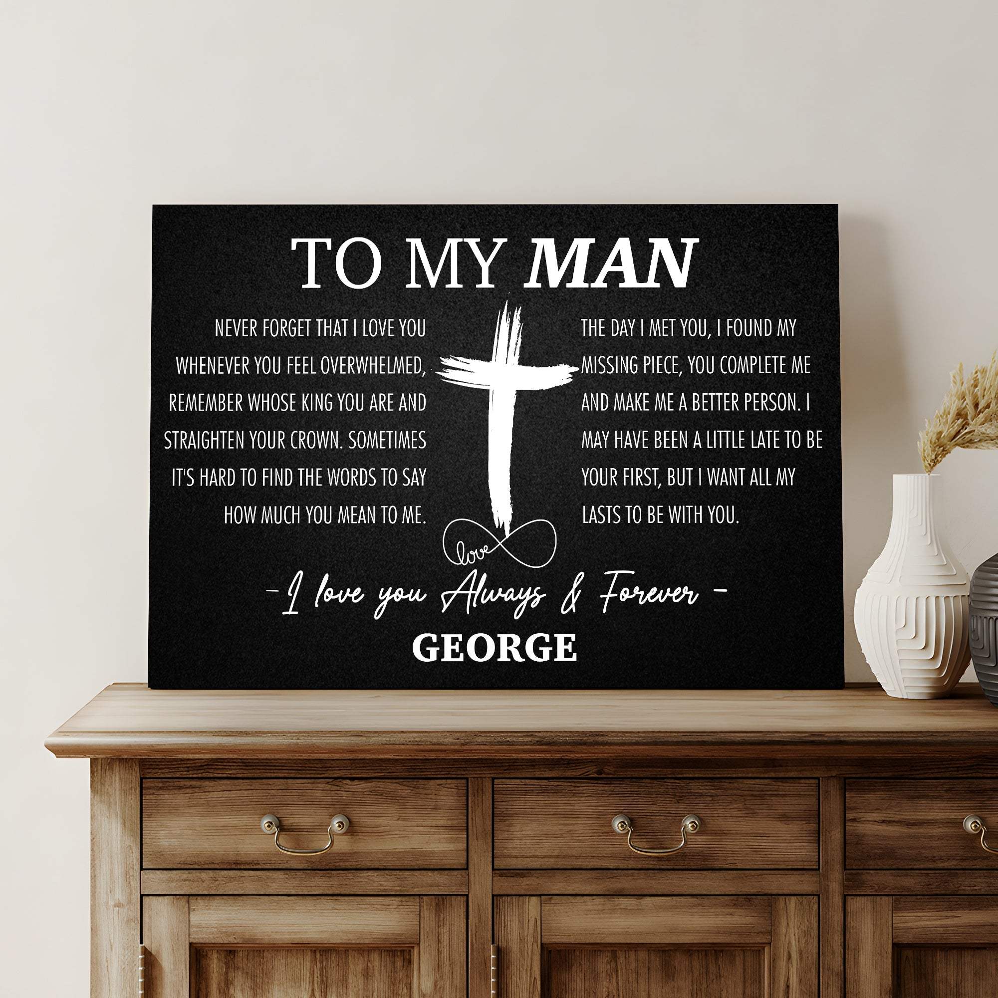 To My Man Father's Day Gift Sign - Tailored Canvases - Flyclothing LLC