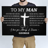 To My Man Father's Day Gift Sign - Tailored Canvases - Flyclothing LLC