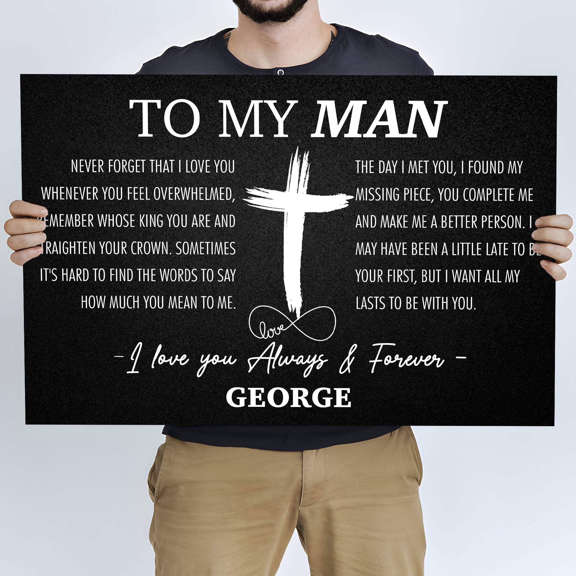 To My Man Father's Day Gift Sign - Tailored Canvases - Flyclothing LLC