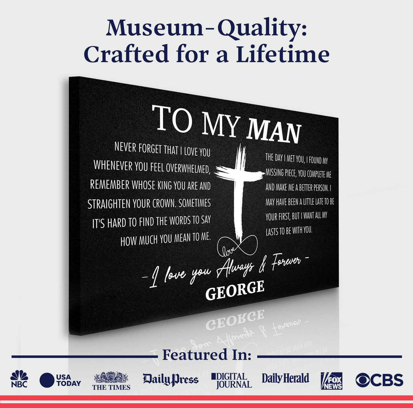 To My Man Father's Day Gift Sign - Tailored Canvases - Flyclothing LLC