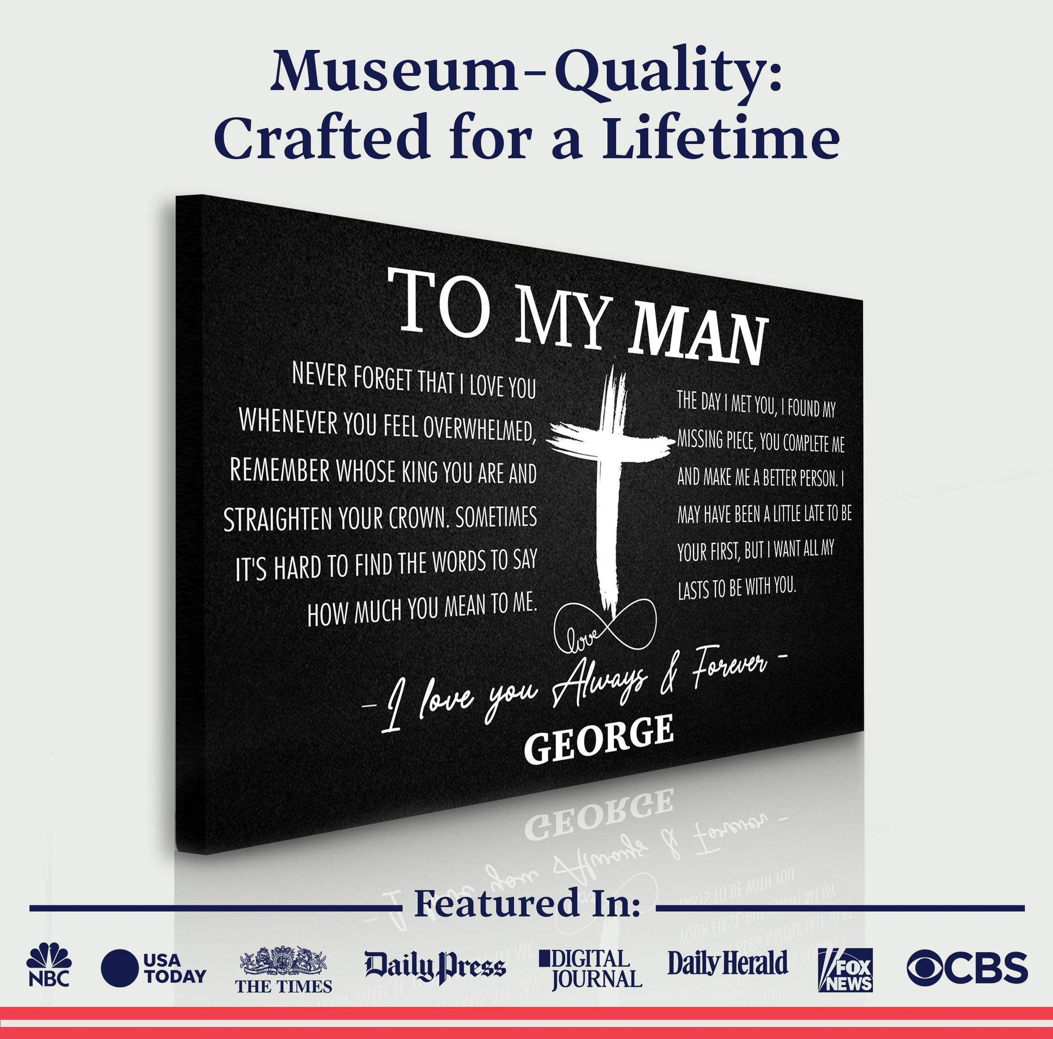 To My Man Father's Day Gift Sign - Tailored Canvases - Flyclothing LLC