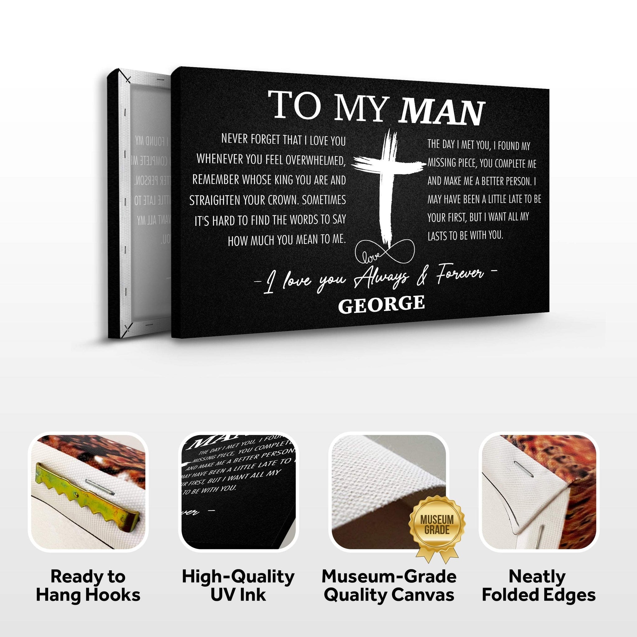To My Man Father's Day Gift Sign - Tailored Canvases - Flyclothing LLC