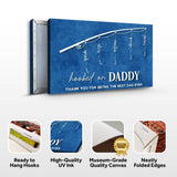 Hooked On Daddy Father's Day Gift Sign - Tailored Canvases - Flyclothing LLC