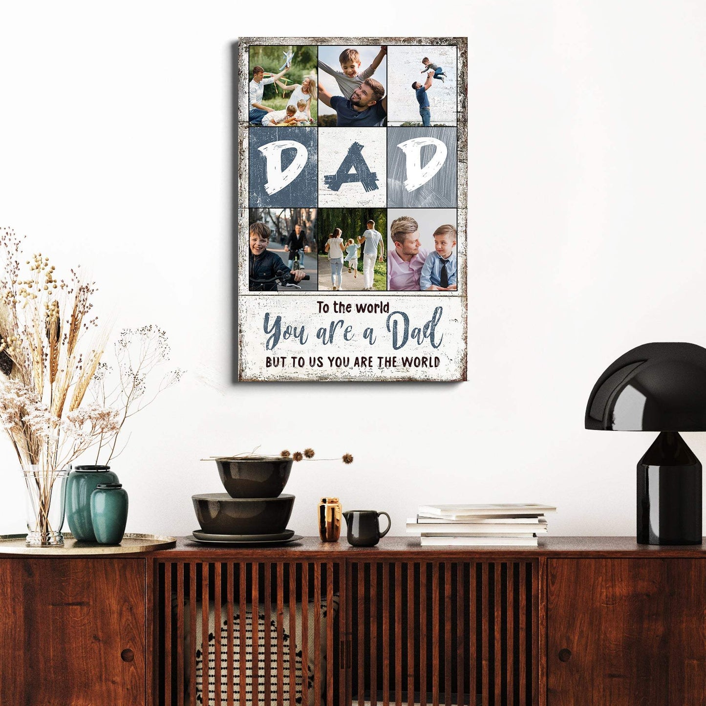To Us You Are The World Father's Day Gift Sign - Tailored Canvases - Flyclothing LLC