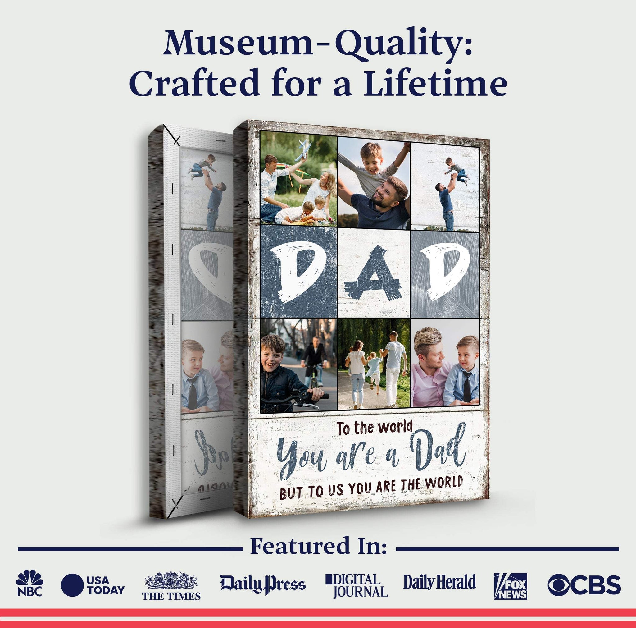 To Us You Are The World Father's Day Gift Sign - Tailored Canvases - Flyclothing LLC